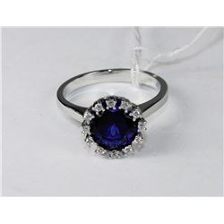.925 SILVER RING- BLUE SAPPHIRE
