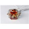 Image 1 : .925 SILVER RING - LAB CREATED CITRINE