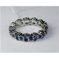.925 SILVER RING - LAB CREATED SAPPHIRE