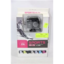 1080P SPORTS VIDEO CAMERA WATER RESISTANT TO 30M