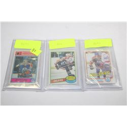 1980'S GRADED GRETZKY CARDS X3