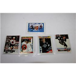 LOT OF 5 WAYNE GRETZKY ACHIEVEMENT CARDS