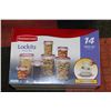 Image 1 : NEW 14-PIECE RUBBERMAID LOCK-ITS CANISTERS