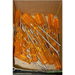 BOX OF 24 ASSORTED SCREWDRIVERS AS THEY COME