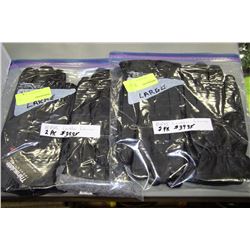 2 PACKS OF 2 MEN'S LEATHER GLOVES - SIZE L