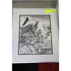 OLLIE ANDERSON FRAMED NATIVE PRINT