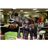 Image 1 : PAIR OF LEATHER ELEPHANT ORNAMENTS