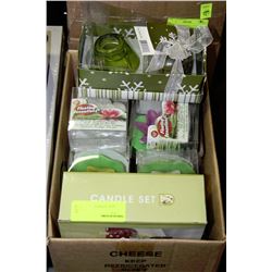 BOX OF NEW CANDLE HOLDERS