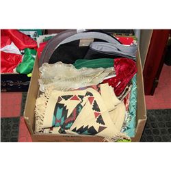 BOX OF TABLE RUNNERS, PLACE MATTS,