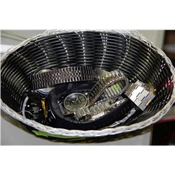 BASKET OF ASSORTED WATCHES