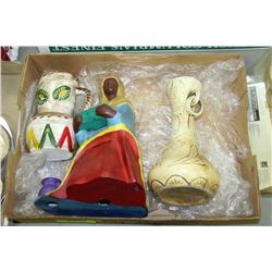 FLAT OF MAZATLAN & GREEK HANDMADE POTTERY