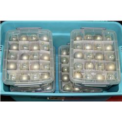 BIN OF CHRISTMAS ORNAMENTS