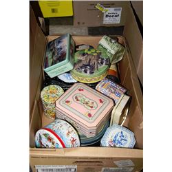 BOX OF TIN CANS