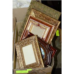 BOX OF MEDIUM DECORATIVE PICTURE FRAMES