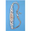 A diamond set platinum cocktail watch with rectangular arabic dial and later snake link bracelet....