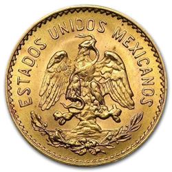 Gold Mecixco 5 Pesos AGW .1205