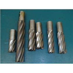 Lot of End Mill Cutters, 1.25" Shank Diameter