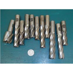 Lot of End Mill Cutters, .75" Shank Diameter