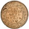 Image 2 : BRITISH INDIA: George V, 1910-1936, 1/4 anna, 1916(c)