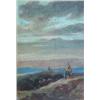 Image 1 : Hablot Knight Browne "Phiz" (1815-1892) Oil on paper, Figures in a moorland landscape, 6.5 x 4.5...