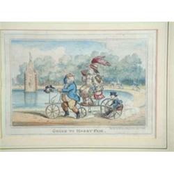 McLean after Cruickshank coloured engraving, "Going to Hobby Fair" 4.5 x 7 ins....