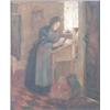 Image 1 : Circle of George Goodwin Kilburne oil on canvas, "The Postmistress", Bears signature, 19 x 16 ins...