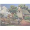 Image 1 : Eva Walbourn pair of oils on canvas, Figures in cottage gardens, Signed, 15 x 20 ins....