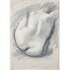 Image 1 : Frank Dobson charcoal, Nude study, Signed and dated '50, 15 x 11 ins....