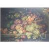 Image 1 : Dutch Style oil on board, Still life of fruit on a ledge, 29 x 39 ins....