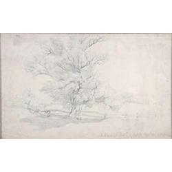 Frederick George Cotman (1850-1920) pencil, "On the banks of the Stour", Signed and dated 1869, 1...