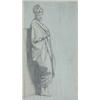 Image 1 : Attributed to Frederick George Cotman (1850-1920) charcoal, Classical figure study, 16 x 19.5 ins...