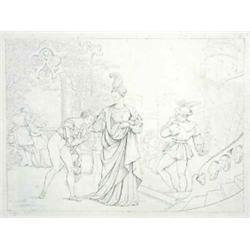 Refzsch folio of 8 engravings, "Schillers Fridolin", 9 x 14 ins....