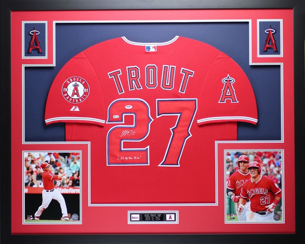 mike trout framed jersey