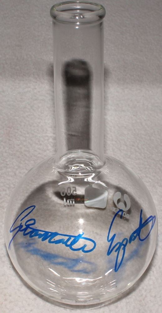 Giancarlo Esposito Signed "Breaking Bad" Glass Boiling Flask (Radtke COA)