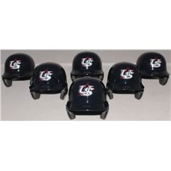 Lot of (6) Team USA Baseball Mini-Helmets