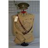 Image 1 : Canadian Twill Light Brown Tunic w/buttons, badges, collar & shoulder badges, w/leather over shoulde
