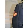 Image 2 : Canadian Twill Light Brown Tunic w/buttons, badges, collar & shoulder badges, w/leather over shoulde