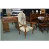 Image 1 : Needlepoint Uphostered Open Arm Parlour Chair