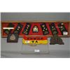 Image 1 : Lot of Two Items : Wood Framed RCMP Display w/ Insignia & Flashes - plastic display box : Lg Metal R