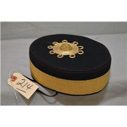 North Westen Mounted Police Round Hat, By William Sculley [ black w/heavy gilt trim Size Medium , wi