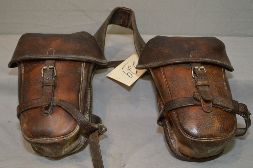 Antique Leather Pommel Bags for saddle