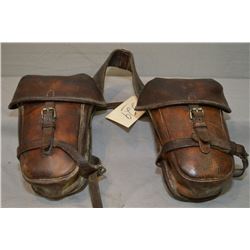 Antique Leather Pommel Bags for saddle