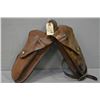 Image 1 : Set of Leather Pommel Bags w/ middle strap [ all pieces stamped 31, also middle strap appears to be 