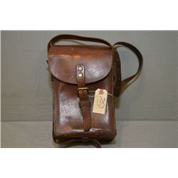 Heavy Leather Pouch w/strap [ possibly for Bren Gun Mags ]