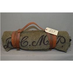 RCMP Bed Roll Blanket w/ leather strap - that attaches to saddle