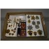 Image 1 : Tray Lot : Card with Police Badges [ Coaldale, Ft. McLeod, Blood Tribe, etc, ] - two small plastic c
