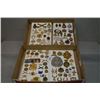 Image 1 : Lot of Two Trays: Over One Hundred Military & Police Collectors Badges : RCMP, NWMP, U.S. , R.C.C.S.