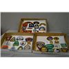 Image 1 : Lot of Three Trays : Forty Embroidered Badges & Various Embroidered Star [ RCMP, South Alberta Light