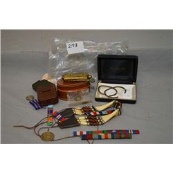 Bag Lot : Miniature Antique RCMP " For Long Service & Good Conduct" w/old ribbon & bar ( poor condit