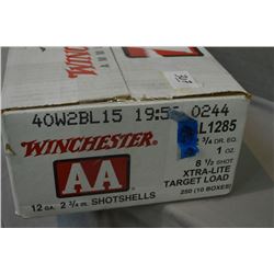 Case : 10 Boxes ( 250 Rnds ) Winchester AA .12 GA 2 3/4" 8 1/2 Shot Extra Light Target Loads Shot Sh